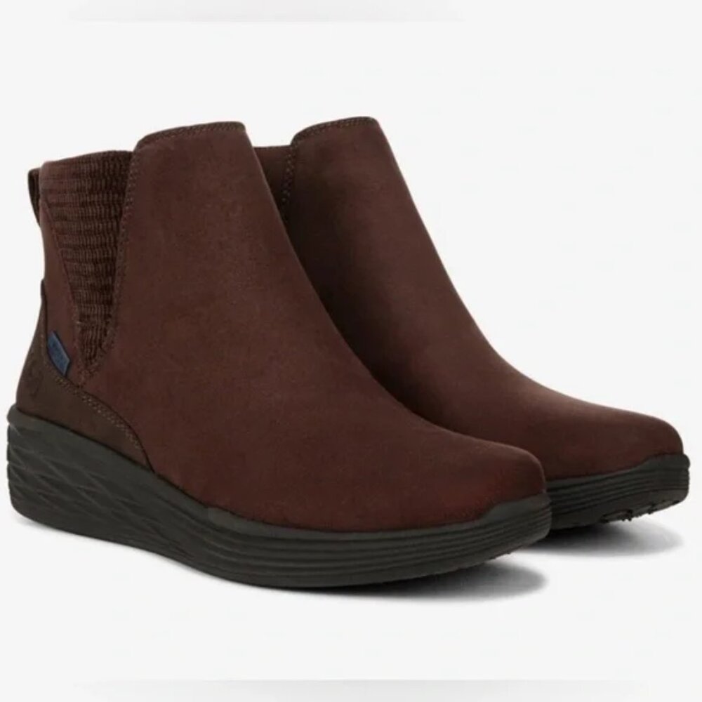 NWT Ryka Women's Noelle Next Wedge Ankle Boots Brown Size 6 W $100 RY1873